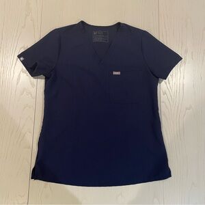 FIGS Catarina Scrub Top FW1000 (Navy #3751) - Size Small